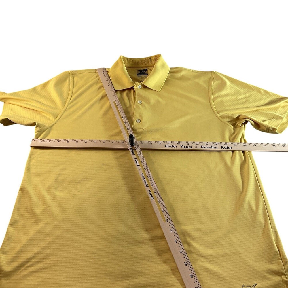 Greg Norman Polo Shirt Mens L Yellow Excellent ML75 Play Dry Short Sleeve Golf - Picture 4 of 5